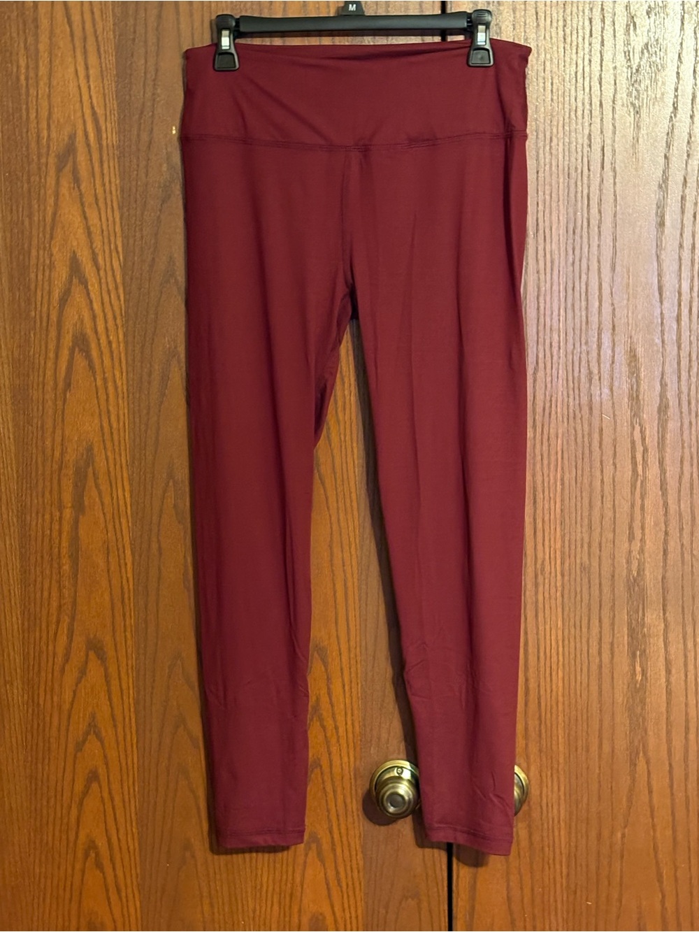 Burgundy Performance Leggings - Stretch Activewear XL runs small